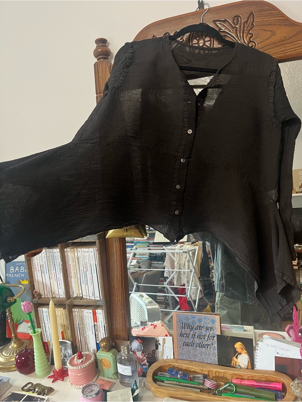 Issey Miyake cardigan / button blouse - Picture 6 of 6